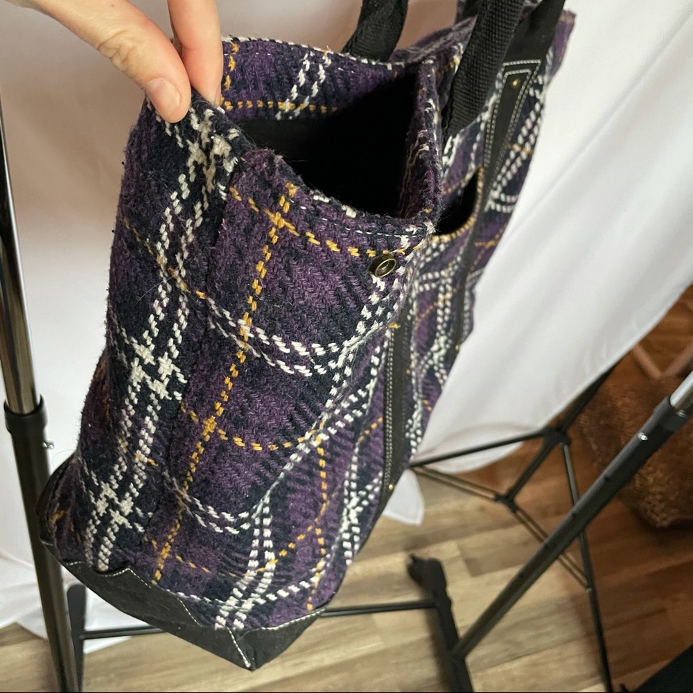 Plaid Tote Overnight Bag View 4
